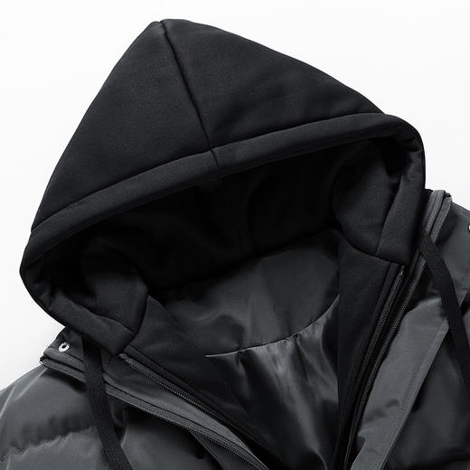 【羽绒棉外套】男女情侣装 冬季潮牌夹棉假两件连帽棉袄 休闲加厚棉服 商品图2