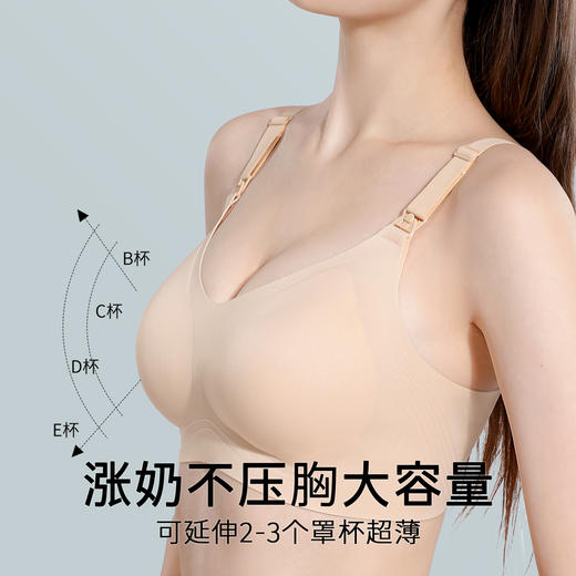 F1-【B-D杯】【【哺乳内衣】润微哺乳内衣提拉防下垂孕妇孕期产后专用喂奶薄款文胸  茉莉连雅+拉链哺乳 商品图3