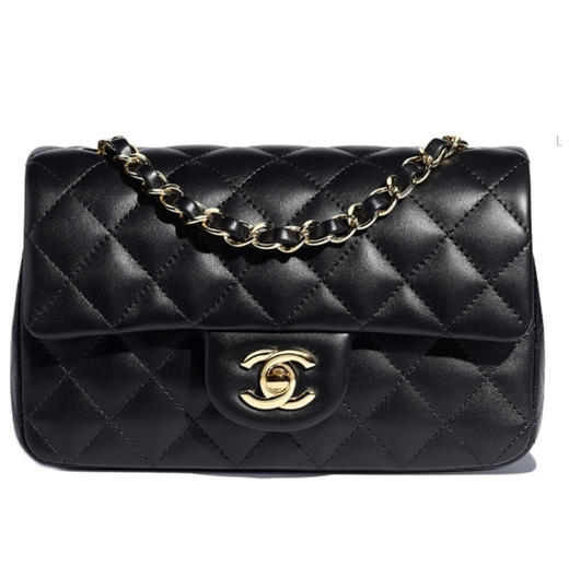 CHANEL香奈儿 Classic Flap CF 菱格金扣链条肩带 大mini 羊皮｜荔枝纹牛皮 口盖包单肩斜挎包 迷你 女款 黑色（HH） 商品图0