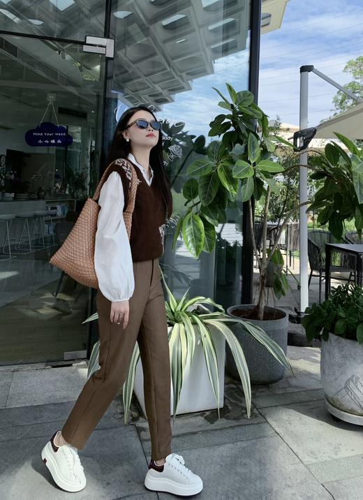 腰镶嵌白边小西裤9521100033 商品图1