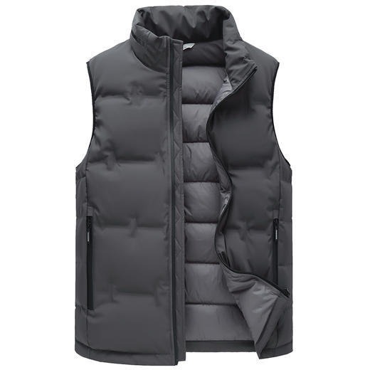 【新款DWN】大依优型大码立领羽绒马甲男士马夹加肥加大码坎肩加厚加绒保暖上衣 商品图5