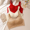 D1-【B-E杯】轻奢缎面 反重力提拉】大胸显小红色内衣聚拢防下垂收副乳文胸  茉香乌龙 商品缩略图5