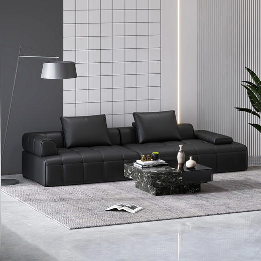 顾家家居整装 意式轻奢 皮艺沙发 KZ.1069 幻影 商品图2