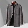 【新款DAB】大依优型大码男装羊毛呢双面呢大衣外套手工呢子胖子休闲男士上衣 商品缩略图7