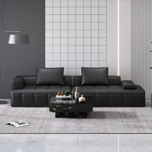 顾家家居整装 意式轻奢 皮艺沙发 KZ.1069 幻影 商品图1