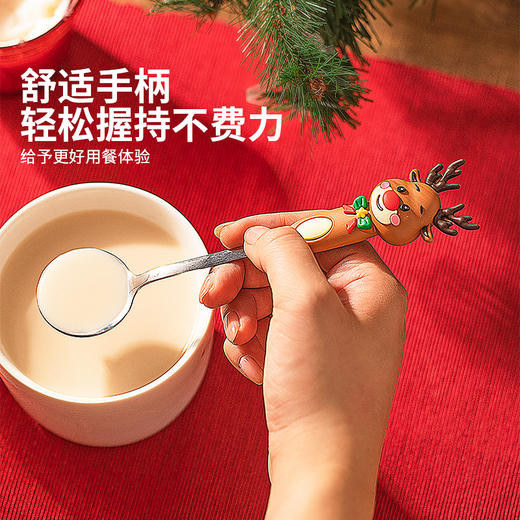 摩登主妇圣诞节礼物礼盒304不锈钢叉勺套装家用高档高颜值甜品勺 商品图2
