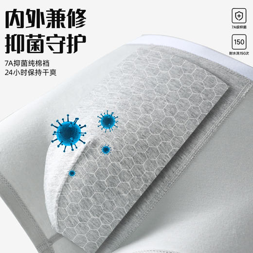 新疆棉男士纯棉内裤男加大胖子内裤学生潮流全棉7A抑菌平角大码无痕中腰四角男式底裤 商品图1