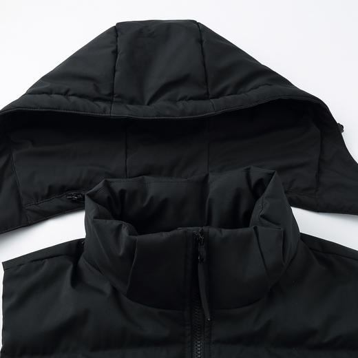 【可拆卸帽】【新款DWN】大依优型大码连帽羽绒马甲男士马夹加肥加大码坎肩加厚加绒保暖上衣 商品图5