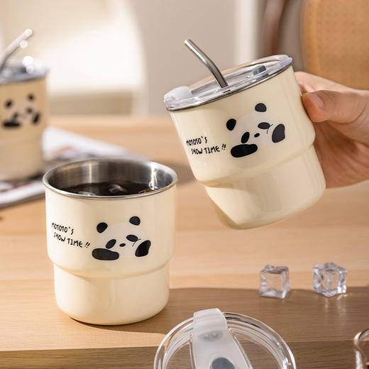 摩登主妇mototo咖啡杯不锈钢保温杯办公室水杯随行杯高档精致杯子 商品图0