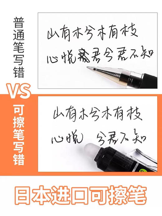 百乐按动可擦中性笔/蓝黑/蓝色 商品图3