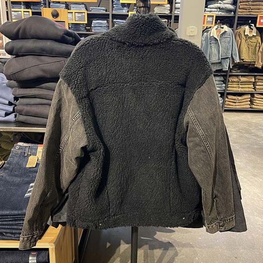 Levi’s/李维斯 男士时尚宽松仿羊羔绒拼接保暖翻领牛仔夹克外套 商品图1