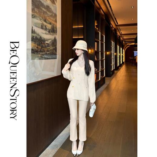 余潇潇红人上新【国民腿精】百搭贴肤舒适弹性细闪环保薄绒皮裤秋冬 商品图3