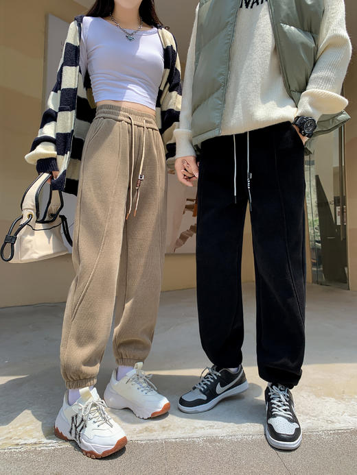 【YW】无忧购韩版秋冬澳绒加厚沐绒棉情侣休闲云感卫裤8812#女/8815#男（截单后7天发货)25年清仓捡漏 商品图7