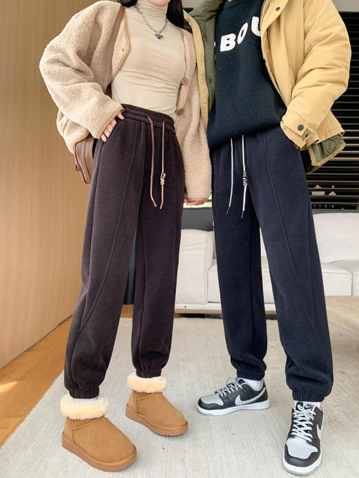 【YW】无忧购韩版秋冬澳绒加厚沐绒棉情侣休闲云感卫裤8812#女/8815#男（截单后7天发货)25年清仓捡漏 商品图0