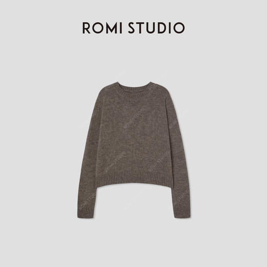 ROMI STUDIO康宝莱山羊绒绵羊毛桑蚕丝混纺套头毛衫 RW24WSG0060 商品图5