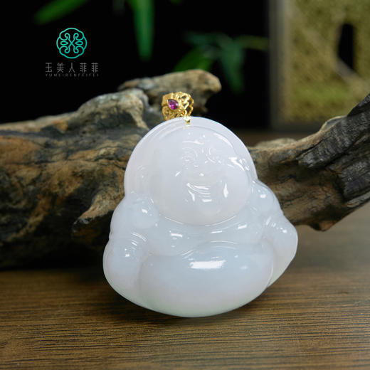 18k和田玉佛公吊坠 商品图0