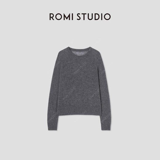 ROMI STUDIO“格雷高知”7针单边羊绒羊毛混纺套头毛衫 RW24AS90484 商品图0