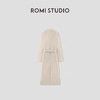 ROMI STUDIO“棕标甄选”骆驼绒绵羊毛混纺收腰毛呢大衣RW24AW90280 商品缩略图1