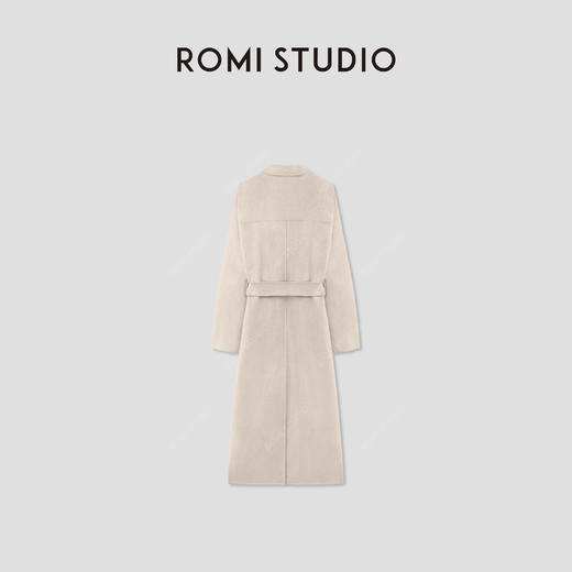 ROMI STUDIO“棕标甄选”骆驼绒绵羊毛混纺收腰毛呢大衣RW24AW90280 商品图1
