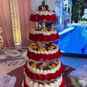 【婚庆蛋糕之多层分体式定制蛋糕026】