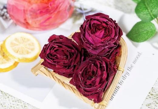 平价优选：颜养必备，墨红玫瑰云南玫瑰干花120g/罐 烟花谷 商品图0