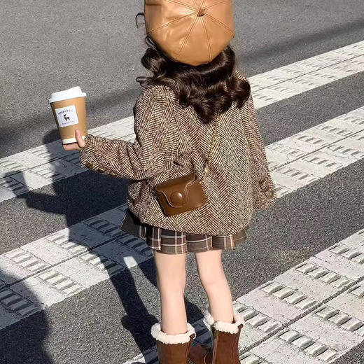 裁缝学苑TS25女童新款小香风夹棉外套上衣百褶裙套装纸样儿童样板 商品图1