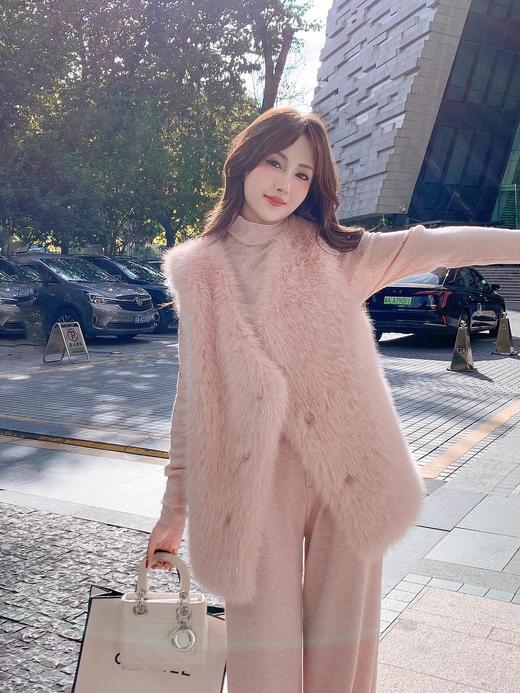 张心子【北海道初雪】秋冬气质名媛风环保毛马甲 U2410089 商品图10