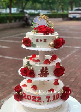 【💕婚姻幸福💕】鲜花婚庆蛋糕