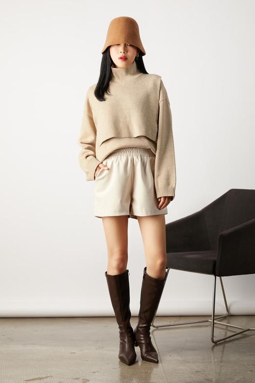 Kai & Kiera 简约高领针织套装上衣 10857 商品图1