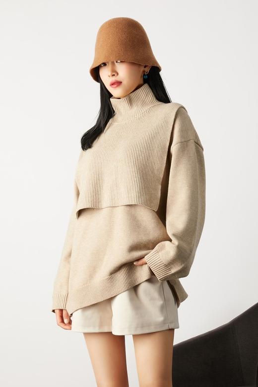 Kai & Kiera 简约高领针织套装上衣 10857 商品图0