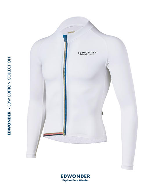 EdW超轻(男)长袖车衣- 白 Jersey 商品图0