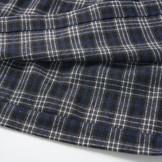 ROMI STUDIO“美式复古”羊毛混纺格纹捏褶松紧A字半裙 RW24WXD0444 商品图3