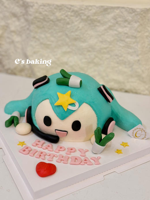 #初音未来miku #我的公主殿下 #二次元动漫 #立体 忌廉蛋糕【半翻糖蛋糕需提前2天预订】（默认自提，收费配送请联系客服） 商品图1