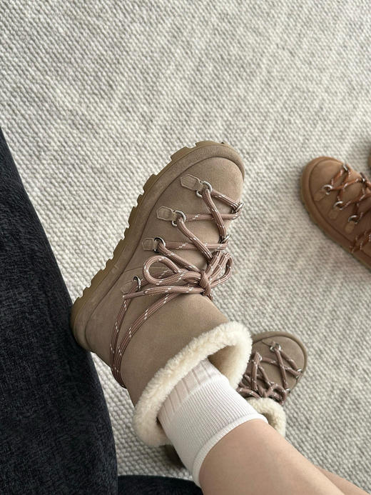 【女款】河南桑坡雪地靴 miu绑带羊毛雪地靴 35-40码 商品图3