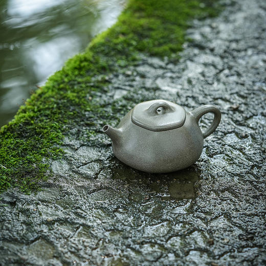 龙德堂陶艺 徐飞制《六书石瓢》原矿青段 150cc 库存请咨询客服 商品图3