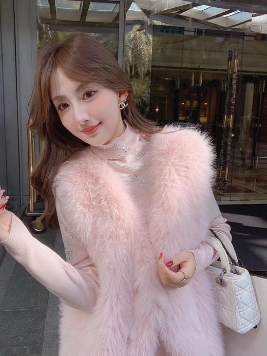 张心子【北海道初雪】秋冬气质名媛风环保毛马甲 U2410089 商品图6