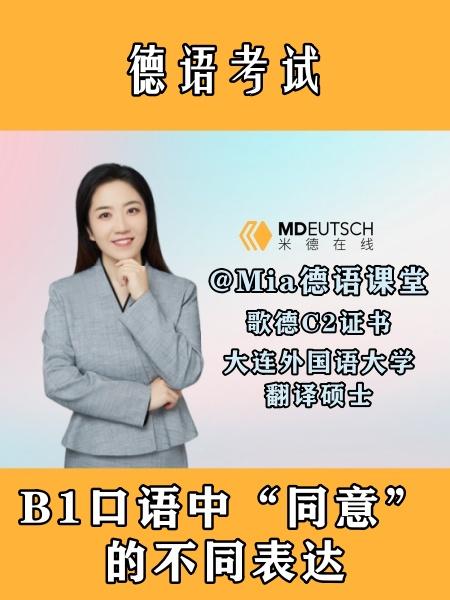 【德语考试】B1口语中“同意”的不同表达 商品图0
