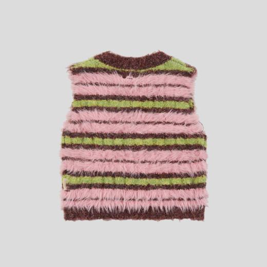 GOODBAI GOODEES提花logo彩色条纹毛衣背心 商品图2