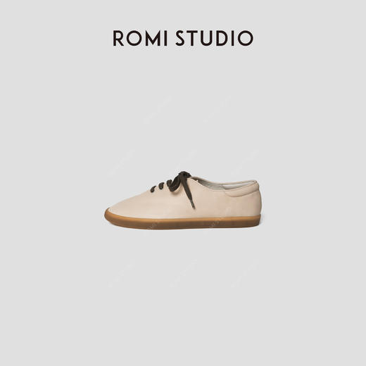 ROMI STUDIO “简约生活” 头层牛皮轻量感透气系带平底鞋 427X4073 商品图1