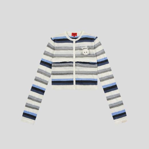 GOODBAI GOODEES彩色条纹可拆卸修身开衫 商品图1