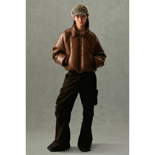 GOODBAI 多口袋微喇拼接高腰休闲裤 商品图0