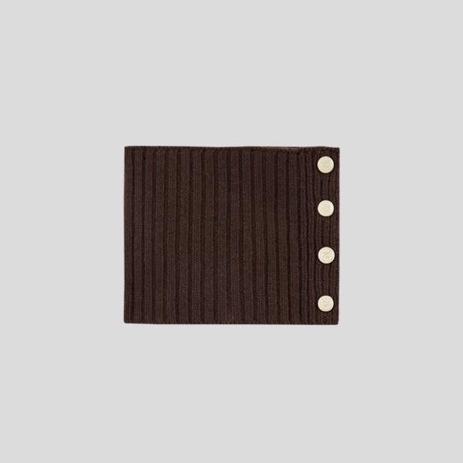 GOODBAI logo纽扣提花针织含羊毛围脖 商品图2