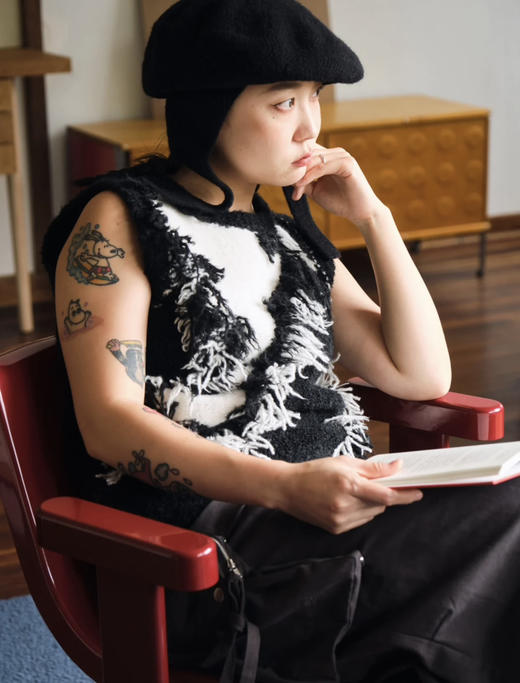 定位提花重磅套头马甲 商品图0