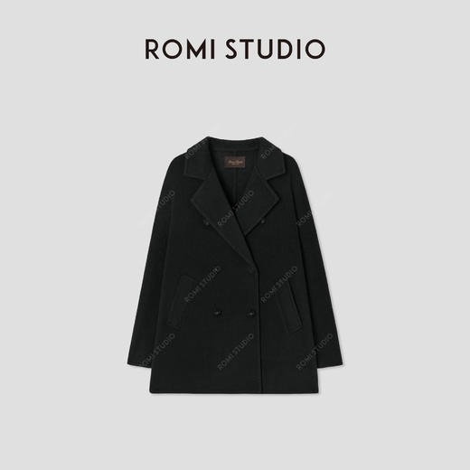 ROMI STUDIO“棕标甄选” 100%牦牛绒珠边宽松毛呢大衣 RW24WW40796 商品图0