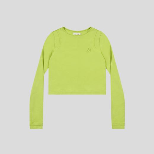 GOODBAI GB绣花插片圆领紧身长袖内搭T恤 商品图2