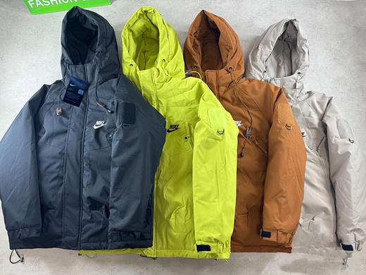 耐克秋冬保暖连帽棉服情侣外套NK1018 商品图0