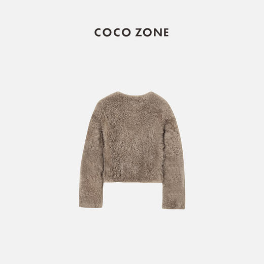 COCO ZONE美拉德羊绒毛圆领气质休闲暗扣外套 23C29923 商品图1