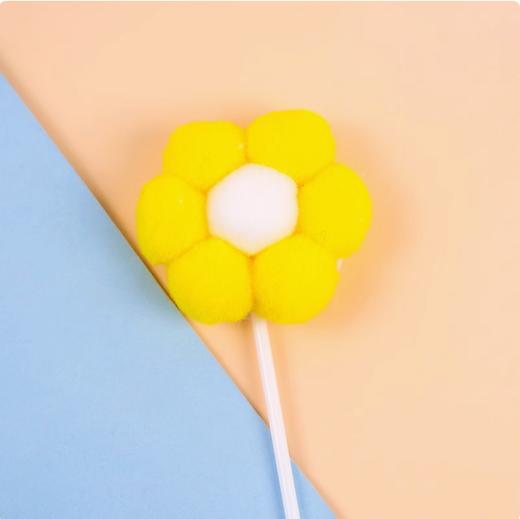 毛球花朵插件 粉色/蓝色/黄色/白色小花插件 花朵毛球装饰插件 商品图3