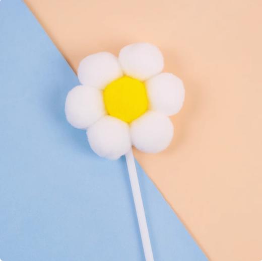 毛球花朵插件 粉色/蓝色/黄色/白色小花插件 花朵毛球装饰插件 商品图4