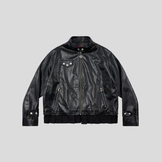 GOODBAI GOODEES百褶边拼接立领夹克 商品图1